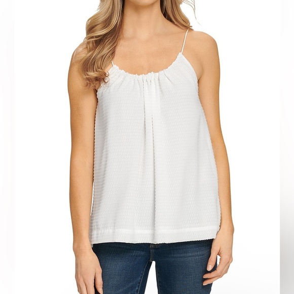 DKNY Ruched Textured Camisole. Pre-owned. - Picture 1 of 9